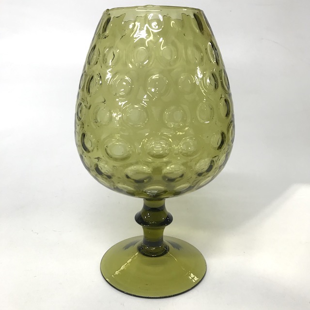 ART GLASS (BRANDY BALLOON), Olive Green - Large